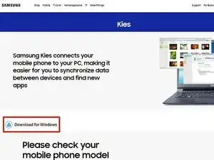 How to connect Samsung GT-C3750 to a PC via Samsung Kies