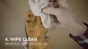 4. Wipe clean - remove leftover glue