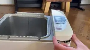 After the front hook is moved out, the plastic display part can be turned to the right along the shorter side