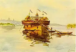 View over Simbirsk from Belyana, by D. I. Archangelsky (1920s–1930s)