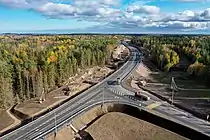 An intersection with regional road 41K-160.