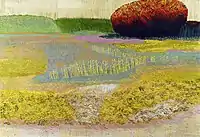 Ivo Křen, Sumac and Reed, linocut 65 x 95&nbsp;cm, consecutive print in 28 colours, 2012