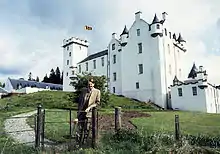 The 10th Duke outside Blair Castle, by Allan Warren.