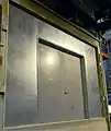 Fully built fire separation with double door.