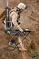 Marine mortarman in Afghanistan, 2010. Handheld mode.