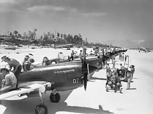 Image 13No.&nbsp;80&nbsp;Squadron aircraft at Noemfoor in November 1944 (from Military history of Australia during World War II)