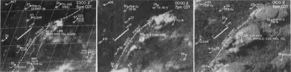 Three grayscale satellite images