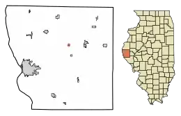 Location of Lima in Adams County, Illinois.
