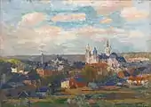 Vue d'Évreux avec la cathédrale Notre Dame, ca.1897, 46 × 65&nbsp;cm (18.1 × 25.6 in)
