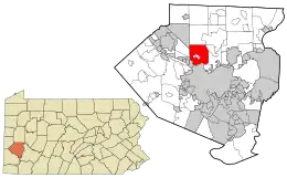 Location in Allegheny County and the U.S. state of Pennsylvania.