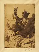 Souvenir (the guitar) (1895), by Anders Zorn