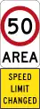 New 50&nbsp;km/h Speed Limit Area (Used in South Australia)