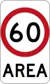 (R4-10) 60&nbsp;km/h Speed Limit Zone Area