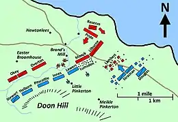 A map showing the disposition of the forces at about 6:30&nbsp;am