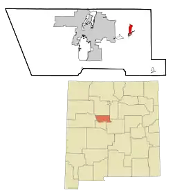 Location of Cedar Crest, New Mexico