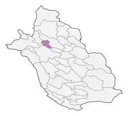Location of Beyza County in&nbsp;Fars&nbsp;province