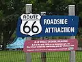 Roadside attraction info sign
