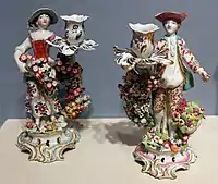 Pair of "shepherd" candlesticks, 1765-70