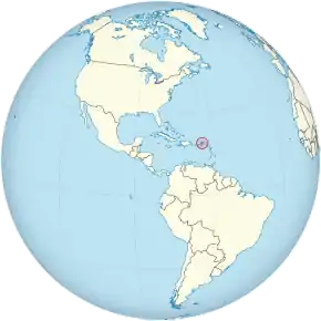 Location of&nbsp;British Virgin Islands&nbsp;(circled in red)