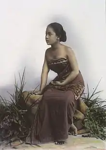 Picture of Javanese lady in traditional dress