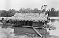 Houseboat on the Rawas River in what was then the Rawas District, Sumatra, Dutch East Indies, circa 1878