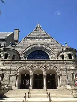 Carnegie Free Library of Allegheny, Hall entrance (now New Hazlett Theater)