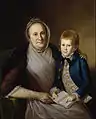 Mrs. James Smith and Grandson, a 1776 portrait by Charles Willson Peale of Smith's mother Mary and his son Campbell.
