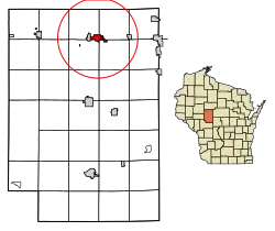 Location of Owen in Clark County, Wisconsin.