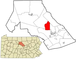 Location in Clinton County and the state of Pennsylvania.