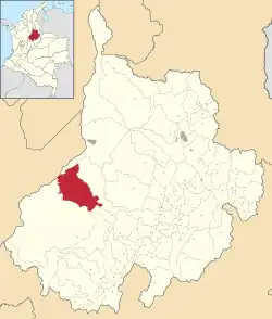 Location of the municipality and town of Puerto Parra in the Santander Department of Colombia