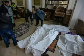 Bodies of protesters, February 20, 2014