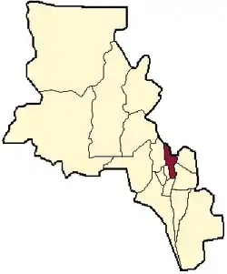 location of Paclín Department in Catamarca Province