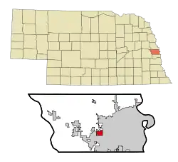 Location of Boys Town, Nebraska