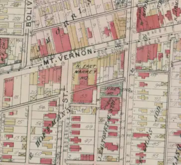 1910 map  of the firehouse