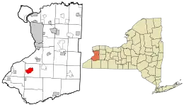 Location in Erie County and the state of New York