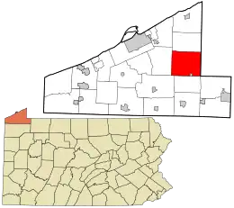 Location in Erie County and the U.S. state of Pennsylvania
