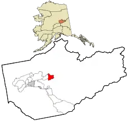 Location within Fairbanks North Star Borough and the state of Alaska