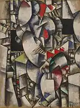 Fernand Léger, 1912–13, Nude Model in the Studio (Le modèle nu dans l'atelier), oil on burlap, 128.6 × 95.9 cm, Solomon R. Guggenheim Museum