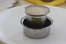 Kaapi, Indian filter coffee.