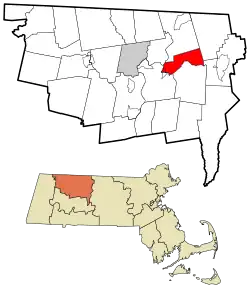 Location in Franklin County in Massachusetts