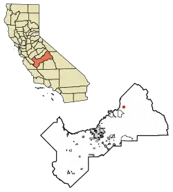Location of Big Creek in Fresno County, California.