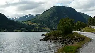 Looking west from the northern shore of the lake
