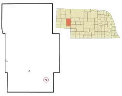 Location of Lewellen, Nebraska