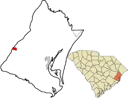 Location in Georgetown County and the state of South Carolina.