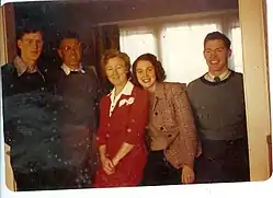 The Godwins from left to right, Bert, Paul, Leila, Ruth, and Richard. Last photo before going to war, 1942