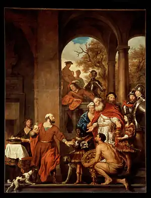 Marcus Curius Dentatus refuses the gifts of the Samnites (1656) by Govert Flinck