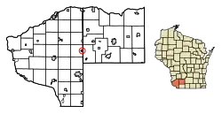 Location of Livingston in Grant County, Wisconsin.