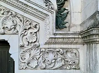 Romanian Revival acanthuses on the Gheorghieff Brothers Tomb, Bellu Cemetery, Bucharest, by Ion Mincu, c.1900