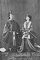 Official wedding photo of Prince Kaya Tsunenori and Princess Consort Toshiko, 1921