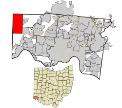 Location in Hamilton County and the state of Ohio.